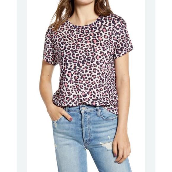 NWT Zadig & Voltaire Linen Walk Ao Leo Multicolor Animal Print Tee Sz S - Picture 1 of 7